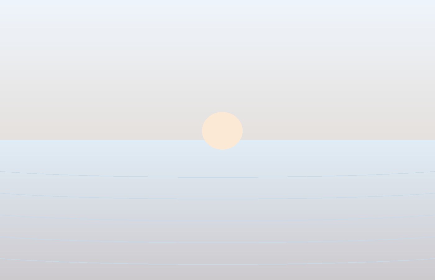 Gentle sea at dusk